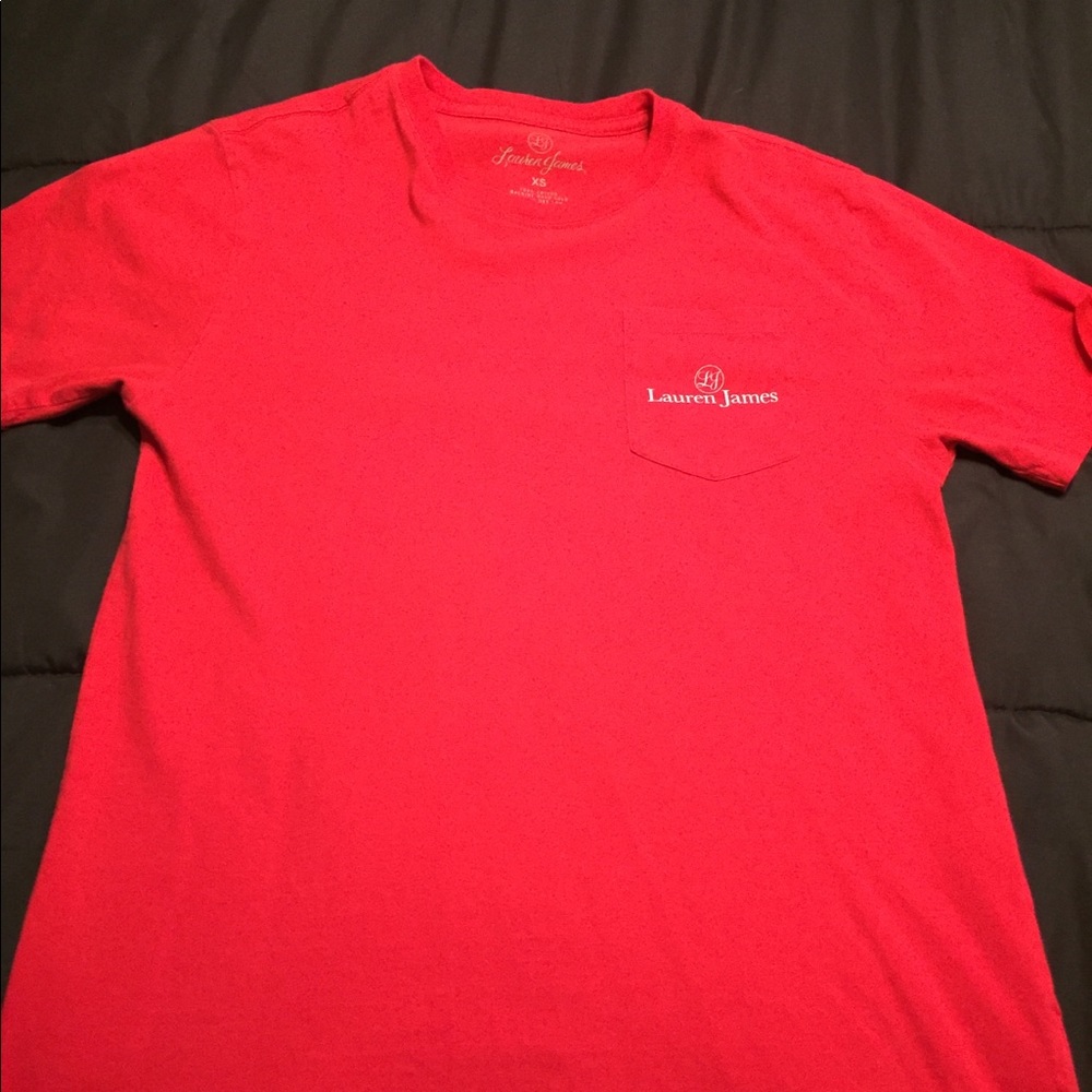 Lauren James Red T-shirt size XSMALL